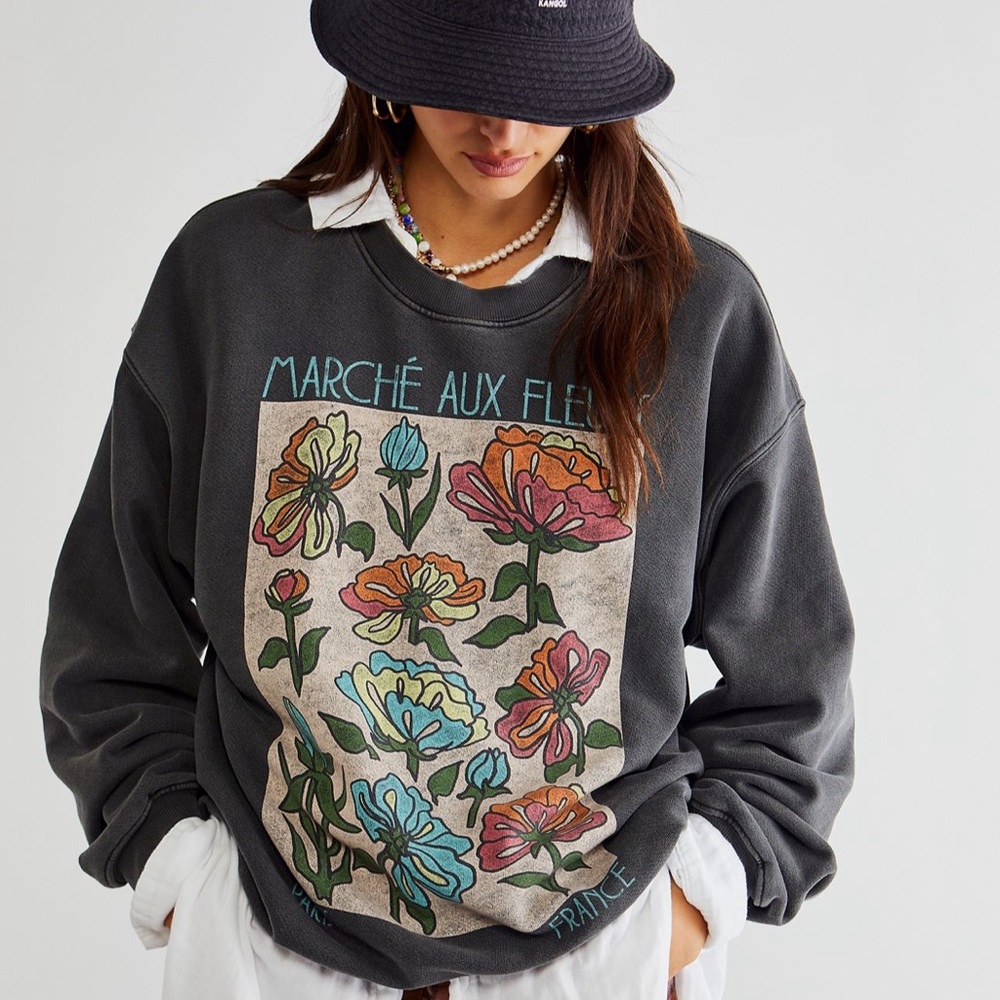 RARE Daydreamer x Free People | Marche Aux Fleurs Boyfriend Sweatshirt | XS